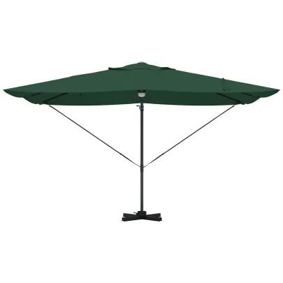 Umbrelă Cantilever Verde Exterior - Livrare Gratuită