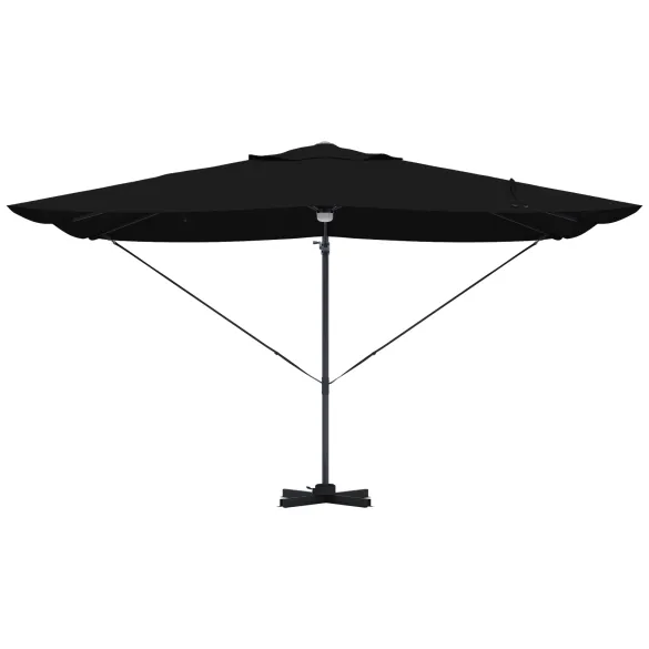 Umbrelă Cantilever Neagră Exterior - Oțel și Poliester