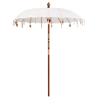 Umbrelă de Soare Manuală 250 cm - Bumbac și Lemn Masiv