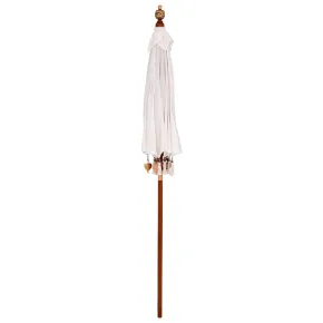 Umbrelă de Soare Manuală 250 cm - Bumbac și Lemn Masiv 2