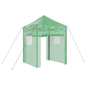 Seră Verde Manuală 200x200x300 cm | Oțel Rezistent 2