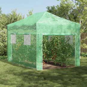 Seră Verde Pliabilă - Oțel Durabil | Acoperiș Manual