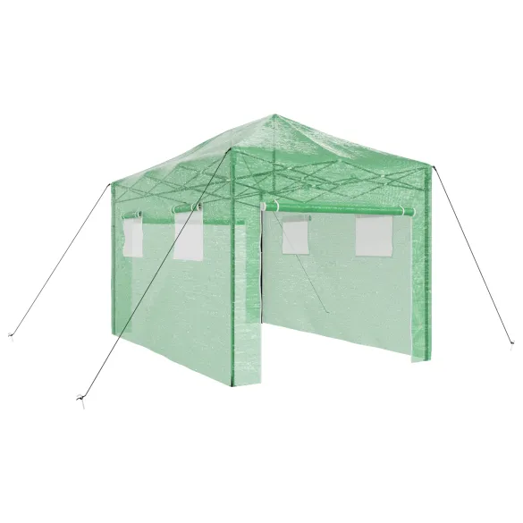 Seră Verde Pliabilă - Oțel Durabil | Acoperiș Manual Seră Verde Pliabilă - Oțel Durabil | Acoperiș Manual