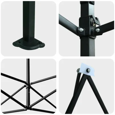 Seră Verde Manuală 290x290x315 cm | Livrare Gratuită