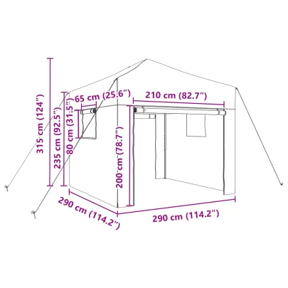 Seră Verde Manuală 290x290x315 cm | Livrare Gratuită