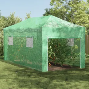 Seră Pop-up Verde 290x580x315 cm | Oțel Rezistent | Livrare Gratuită