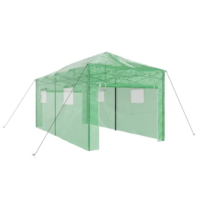 Seră Pop-up Verde 290x580x315 cm | Oțel Rezistent | Livrare Gratuită