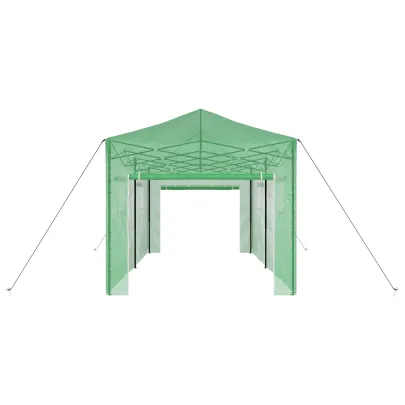 Seră Pop-up Verde 290x580x315 cm | Oțel Rezistent | Livrare Gratuită