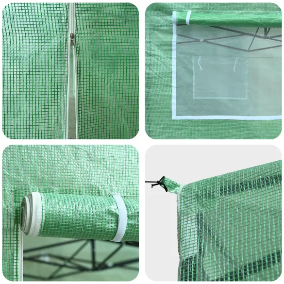 Seră Pop-up Verde 290x580x315 cm | Oțel Rezistent | Livrare Gratuită Seră Pop-up Verde 290x580x315 cm | Oțel Rezistent | Livrare Gratuită