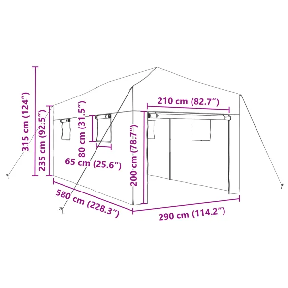 Seră Pop-up Verde 290x580x315 cm | Oțel Rezistent | Livrare Gratuită Seră Pop-up Verde 290x580x315 cm | Oțel Rezistent | Livrare Gratuită