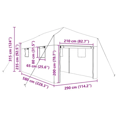 Seră Pop-up Verde 290x580x315 cm | Oțel Rezistent | Livrare Gratuită