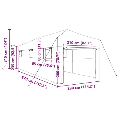 Seră Verde Pliabilă cu Acoperiș Manual | Oțel Rezistent