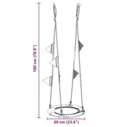 Leagăn Suspendat Curcubeu Copii - 100 kg | Livrare Gratuită
