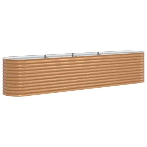 Ghiveci Ridicat Grădină Oțel Galvanizat Aspect Lemn 2