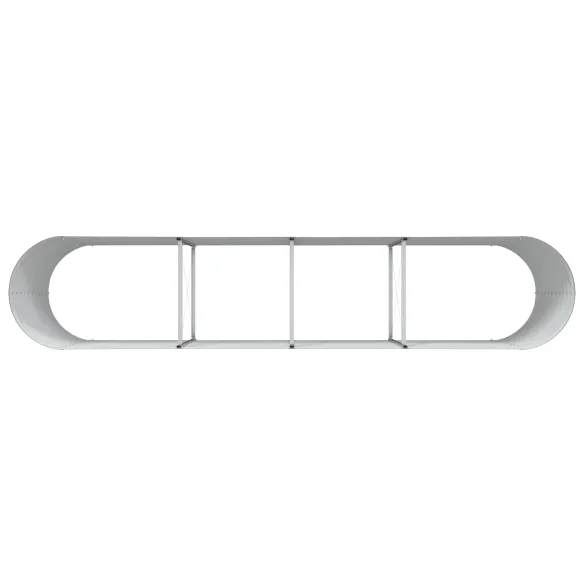 Ghiveci Ridicat Grădină Oțel Galvanizat Aspect Lemn