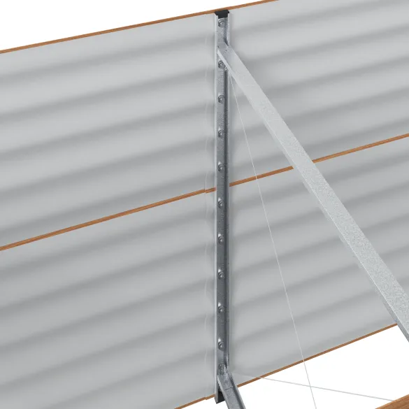 Ghiveci Ridicat Grădină Oțel Galvanizat Aspect Lemn