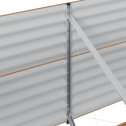 Ghiveci Ridicat Grădină Oțel Galvanizat Aspect Lemn