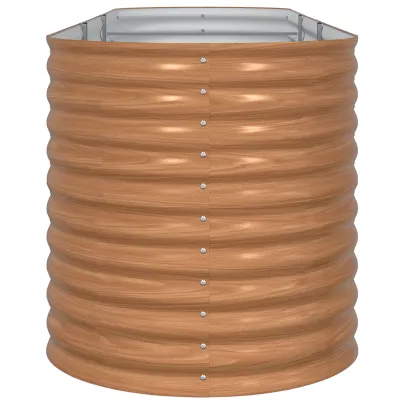 Pat Ridicat Ghiveci Metal Efect Lemn Durabil | Comandă Acum