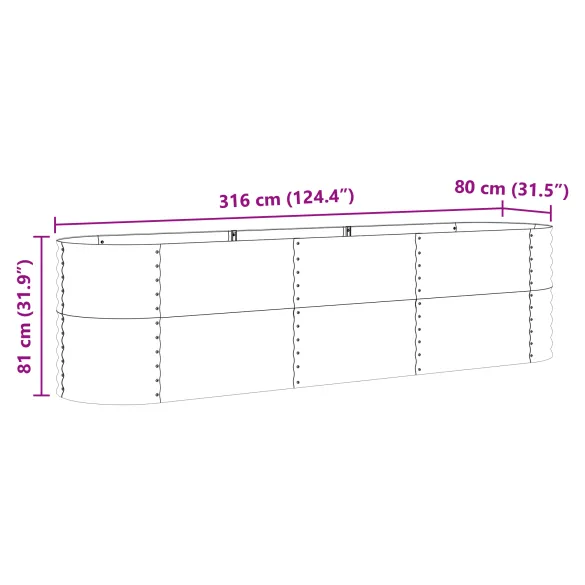 Pat Ridicat Ghiveci Metal Efect Lemn Durabil | Comandă Acum