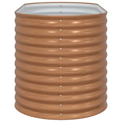 Nisip de grădină ridicat maro metalic cu aspect de lemn