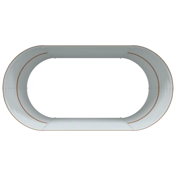 Nisip de grădină ridicat maro metalic cu aspect de lemn