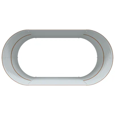 Nisip de grădină ridicat maro metalic cu aspect de lemn