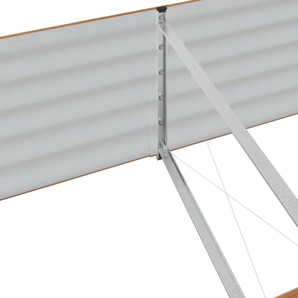 Pat Grădină Ridicat Metal 240x80 cm - Livrare Gratuită