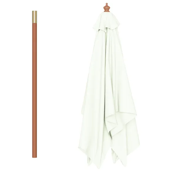 Umbrelă de soare exterior lemn | Protecție UV | Livrare gratuită