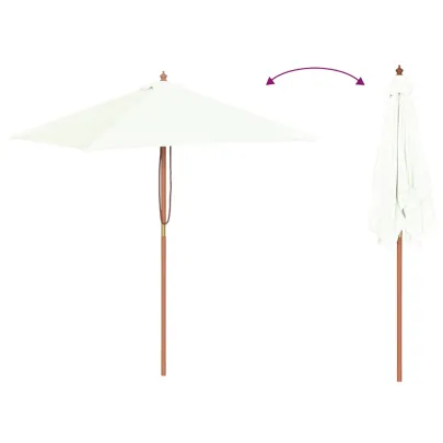 Umbrelă de soare exterior lemn | Protecție UV | Livrare gratuită