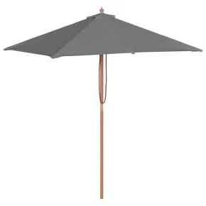 Umbrelă de soare exterior lemn 150x200 cm antracit - Cumpără acum 2