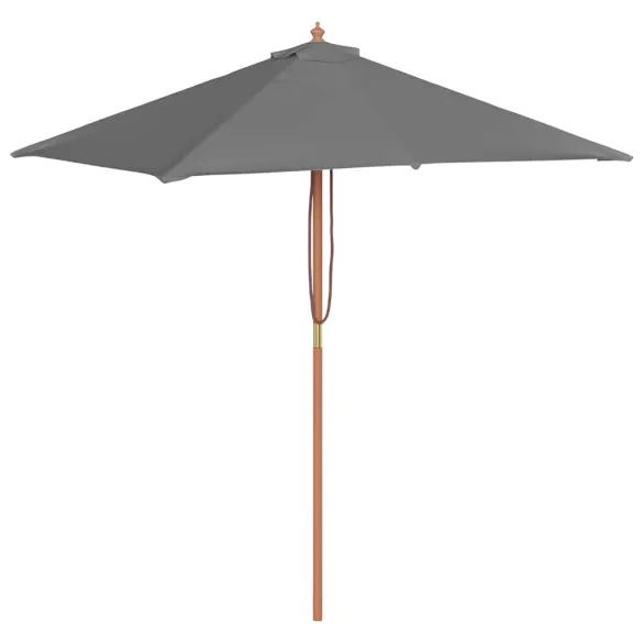 Umbrelă de soare exterior lemn 150x200 cm antracit - Cumpără acum
