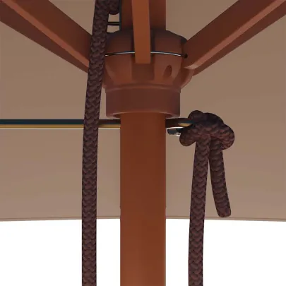 Umbrelă de soare exterior lemn gri taupe | Livrare gratuită