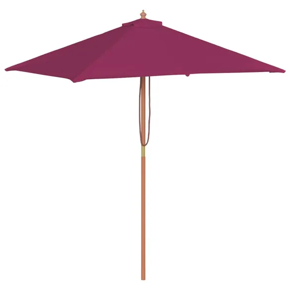 Umbrelă de soare lemn 150x200 cm roșu bordo - Livrare gratuită