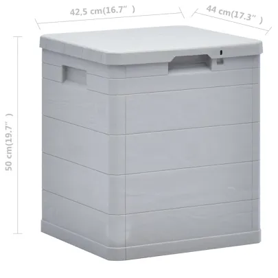 Ladă Depozitare Exterior 90L - Gri Deschis | Livrare Gratuită