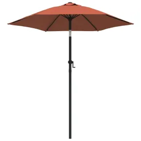 Umbrelă de soare cărămizie 200x224 cm - Aluminiu rezistent 2