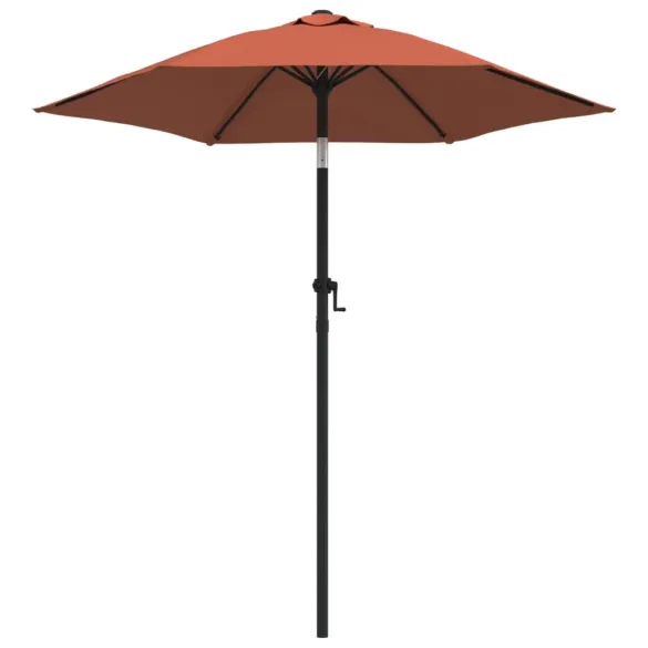 Umbrelă de soare cărămizie 200x224 cm - Aluminiu rezistent