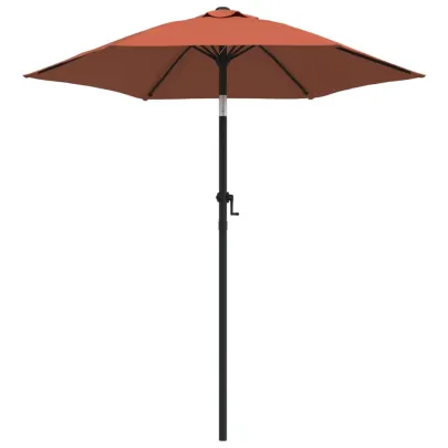 Umbrelă de soare cărămizie 200x224 cm - Aluminiu rezistent