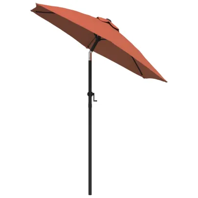 Umbrelă de soare cărămizie 200x224 cm - Aluminiu rezistent
