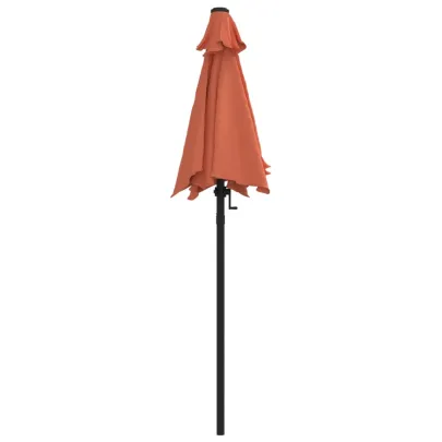 Umbrelă de soare cărămizie 200x224 cm - Aluminiu rezistent