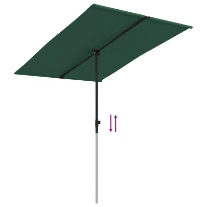 Umbrelă de Grădină cu Stâlp Aluminiu Verde | Livrare Gratuită