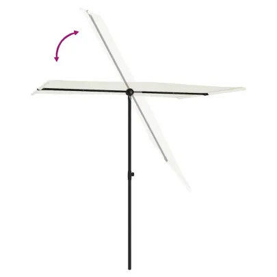 Umbrelă Grădină Aluminiu Albă 2x1.5m - Livrare Gratuită