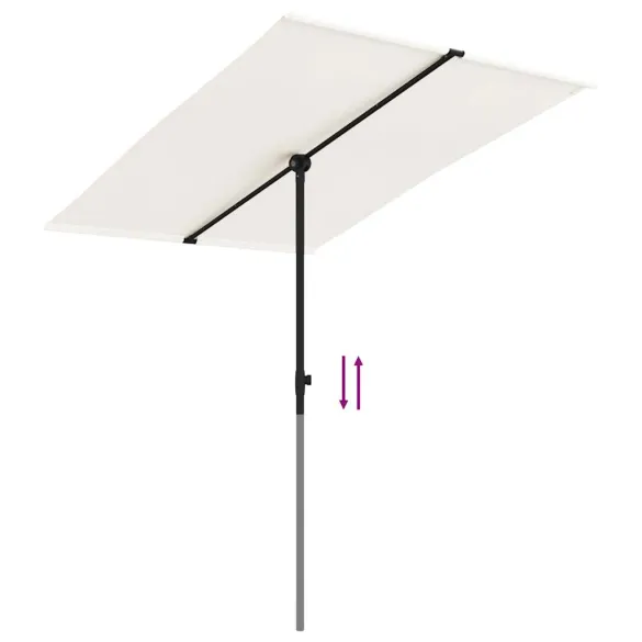 Umbrelă Grădină Aluminiu Albă 2x1.5m - Livrare Gratuită Umbrelă Grădină Aluminiu Albă 2x1.5m - Livrare Gratuită
