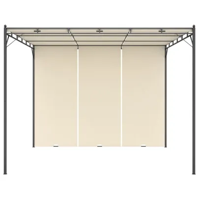 Pavilion de Grădină cu Perdea - Protecție Solară - 3x3m