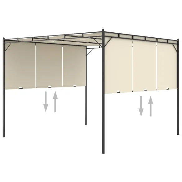Pavilion de Grădină cu Perdea - Protecție Solară - 3x3m Pavilion de Grădină cu Perdea - Protecție Solară - 3x3m
