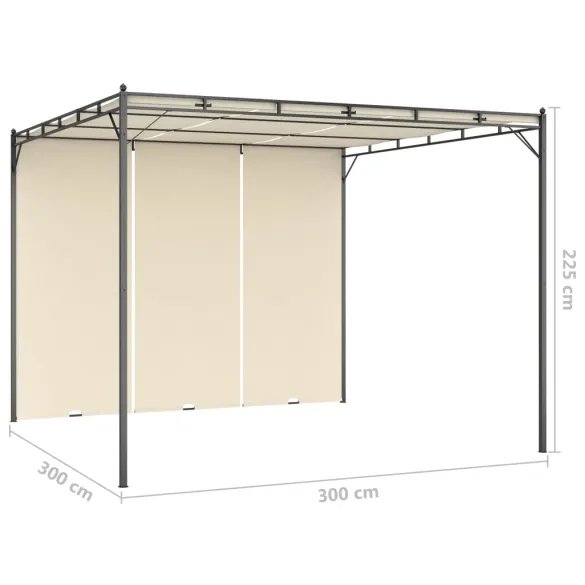 Pavilion de Grădină cu Perdea - Protecție Solară - 3x3m Pavilion de Grădină cu Perdea - Protecție Solară - 3x3m