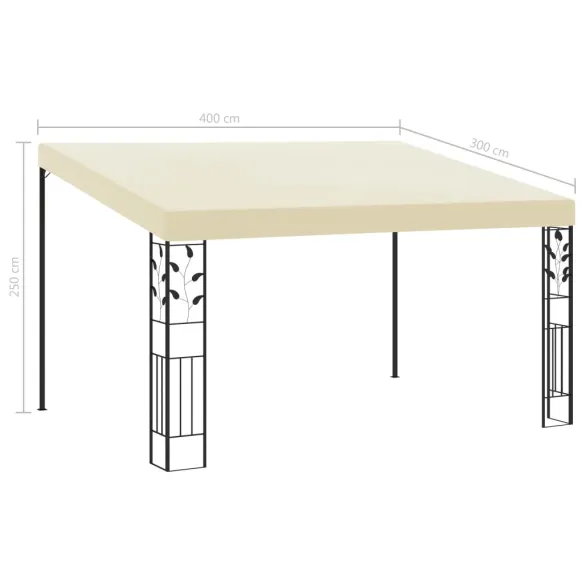 Pavilion de Perete Crem 4x3m - Livrare Gratuită
