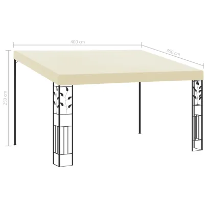 Pavilion de Perete Crem 4x3m - Livrare Gratuită