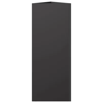 Jardinieră Grădină Triunghiulară Oțel Negru - Livrare Gratuită