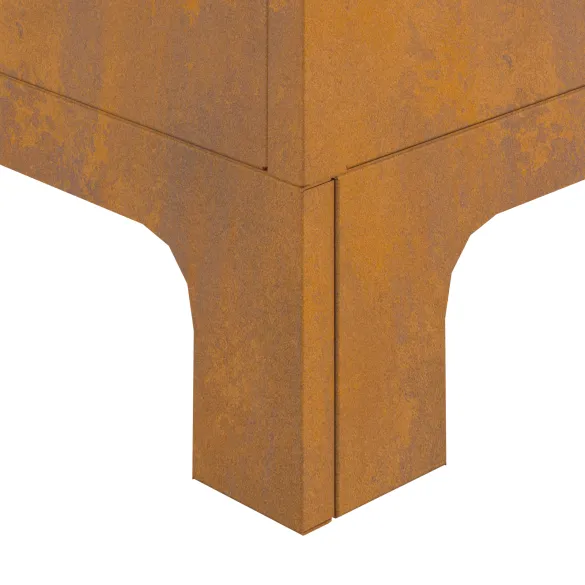 Vatră de foc pătrată din oțel corten - 50x50x70 cm Vatră de foc pătrată din oțel corten - 50x50x70 cm