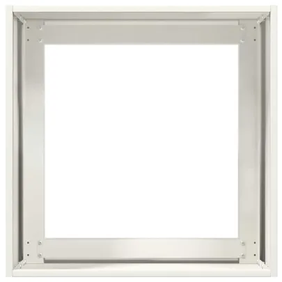 Jardinieră Albă Oțel Laminat la Rece 40x40x40 cm - Livrare Gratuită